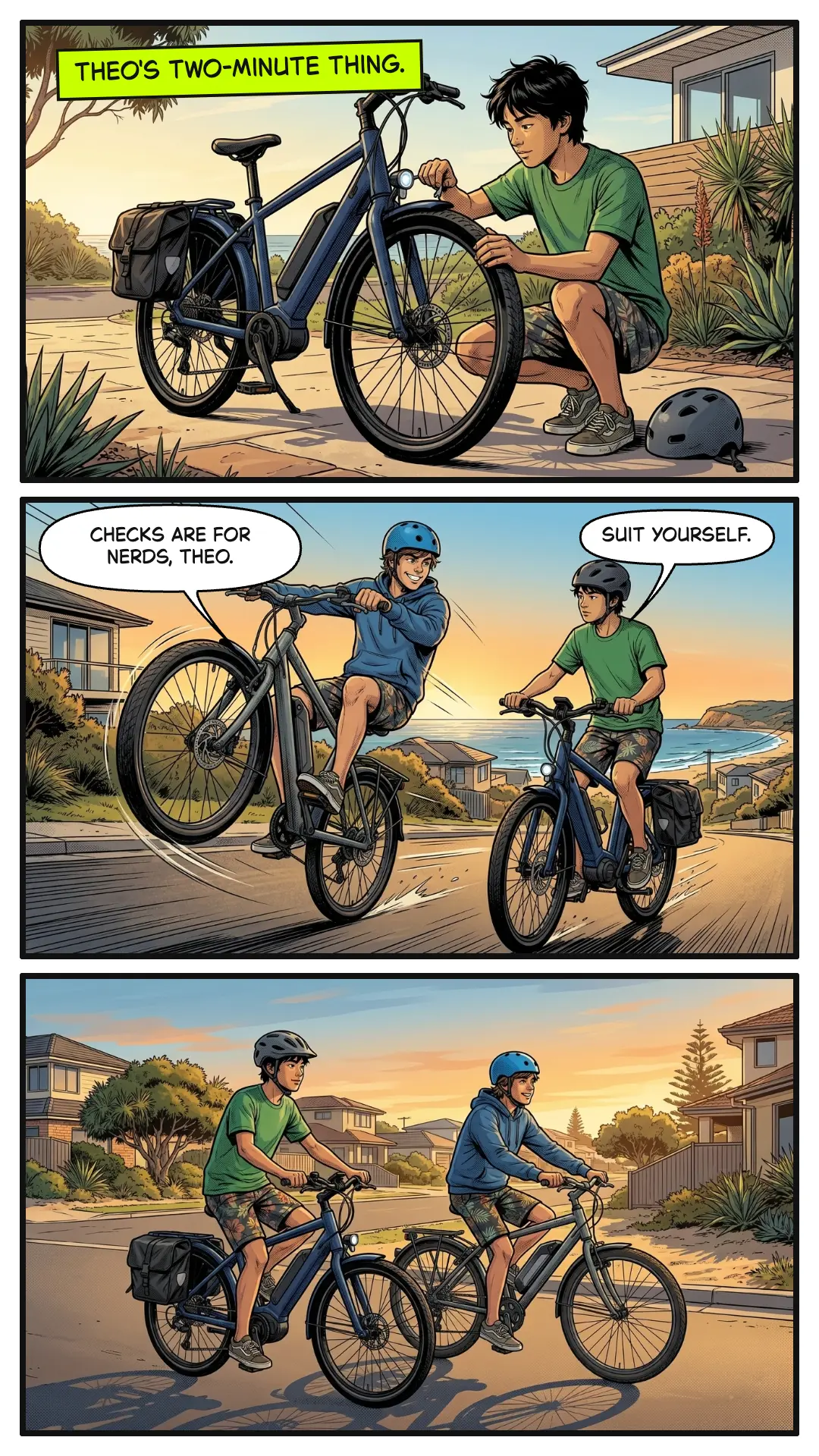 BikeHero illustrated e-bike basics comic